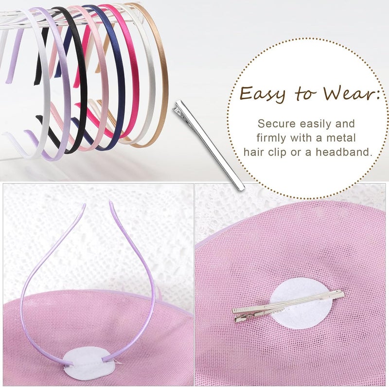 DRESHOW Fascinators Hat Feather Headband Women's Fascinators Tea Party Headwear with Clip Flower Head Band for Girls & Women - Image 5